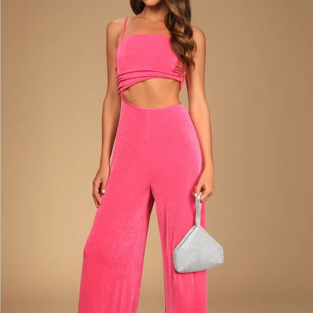 LuLus Hot Pink Jumpsuit